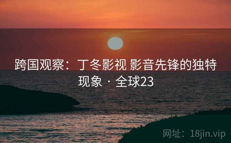 跨国观察：丁冬影视 影音先锋的独特现象 · 全球23